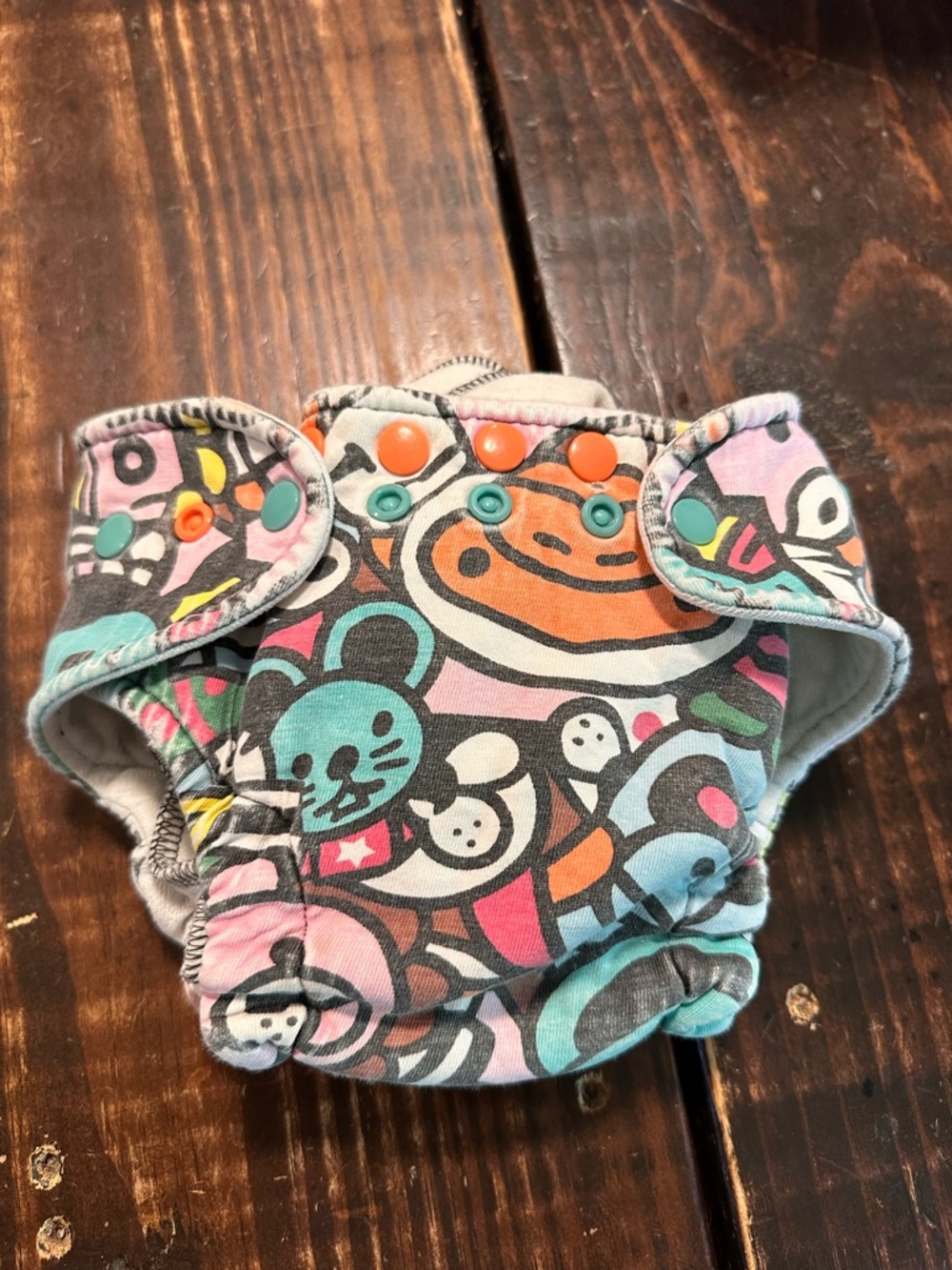 Twinkie Tush Adjustable Kids Cloth Diaper Cover in Multicolor Cartoon Print